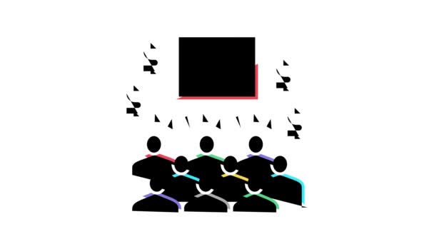 Anzeige Austausch Farbe Symbol Animation — Stockvideo