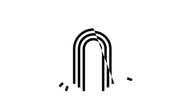 Анимация иконок радужного бохо — стоковое видео