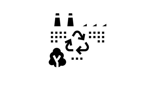 environmental recycling line icon animation