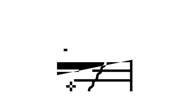 Animacja ikony linii naprawczej tarasu i tarasu — Wideo stockowe