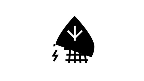 Animation mit Energiesparzeilen-Symbol — Stockvideo