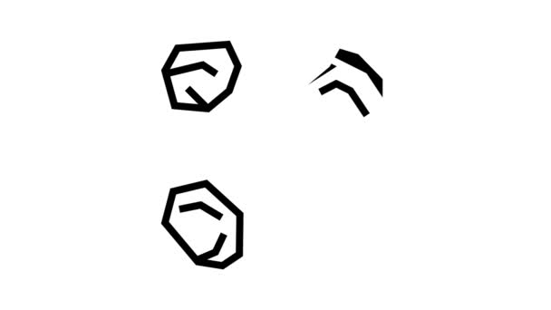 石材树脂艺术线图标动画 — 图库视频影像