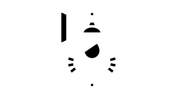 Lantaarn verlichting glyph pictogram animatie — Stockvideo