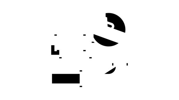 Riparazione idraulica icona glyph animazione — Video Stock