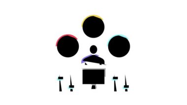 Para birimi iş adamı renk canlandırması