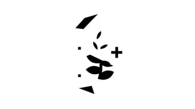 Bitki boho sembol animasyonlu taş