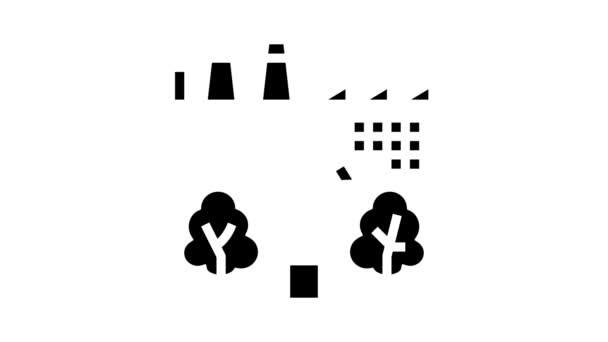 Environmental recycling glyph icon animation — Stock Video