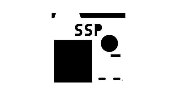 Animación del icono del glifo de la plataforma lateral de suministro — Vídeos de Stock