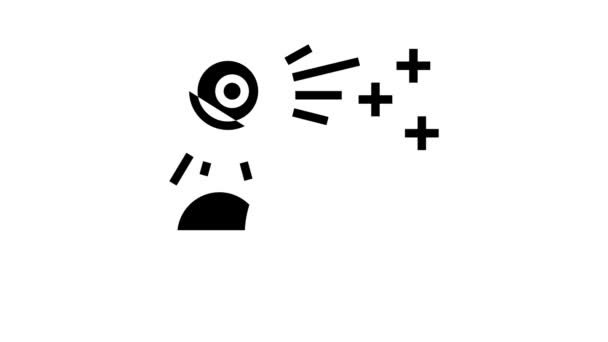 Natura boho glyph icona animazione — Video Stock