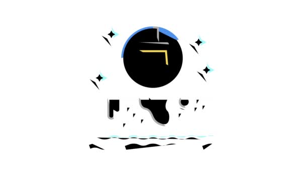 Анимация иконки для бассейна — стоковое видео
