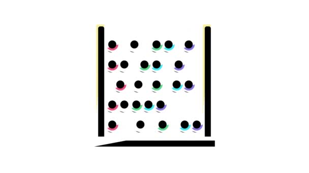 Abacus jardín de infantes animación icono de color — Vídeos de Stock