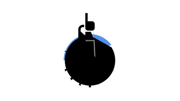 Suction cleaner pool color icon animation — Stock Video