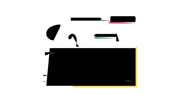 Diy kits spielzeug farbe icon animation — Stockvideo