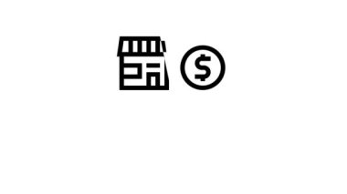 İş adamı dükkan hattı simgesi satın alıyor ya da satıyor