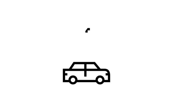 医疗驾驶条件线图标动画 — 图库视频影像