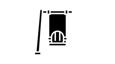 Salıncak anaokulu çizgi simgesi canlandırması