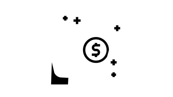 Businessman wealth glyph icon animation — Stock Video