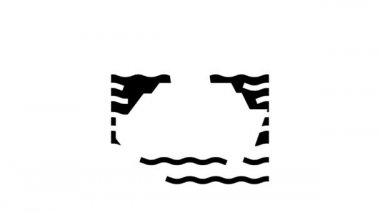 Açık okyanus kabartma simgesi canlandırması