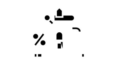 emlak vergileri glyph simge animasyonu
