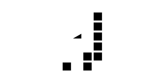 Puzzle juego glifo icono de animación — Vídeo de stock