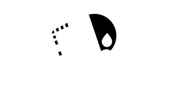 Legen skimmer manden glyph pictogram animatie — Stockvideo