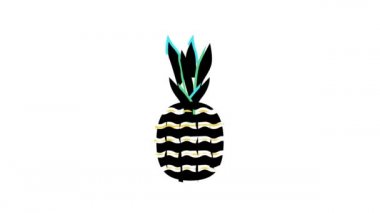 ananas tropikal meyve rengi canlandırması