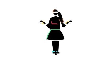 hula hawai dans rengi simgesi animasyonu