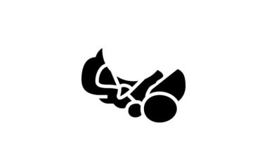 hipotalamus endokrinoloji çizgi simgesi canlandırması