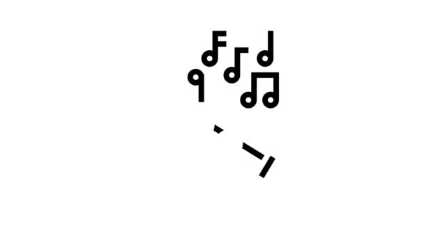 Мультипликация иконостаса музыкального инструмента uele hawaii — стоковое видео