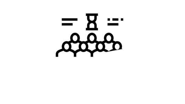 社会历史线图标动画 — 图库视频影像