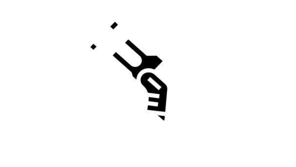 Recíproca ferramenta de serra glifo ícone animação — Vídeo de Stock