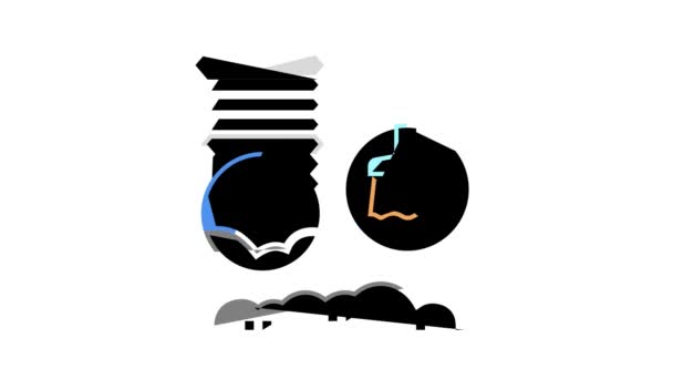 Animace ikon čištění ventilátoru — Stock video