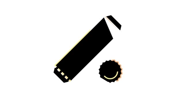 Dowel schroef kleur pictogram animatie — Stockvideo