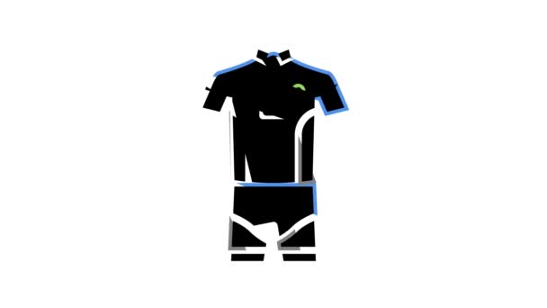 男子网球服装色彩图标动画 — 图库视频影像
