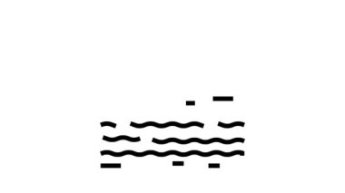 Nehir manzarası çizgisi simgesi canlandırması