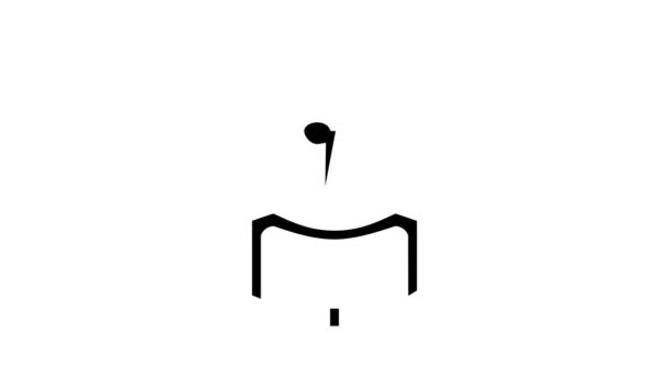 斯巴达古代希腊线条图标动画 — 图库视频影像