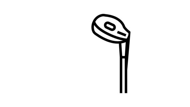 Golfclubs lijn pictogram animatie — Stockvideo