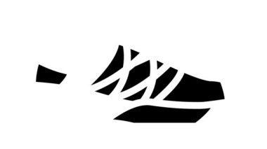 kadın tenis ayakkabısı çizgisi ikonu canlandırması