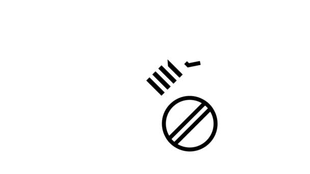Cabeza plana tornillo línea icono animación — Vídeo de stock