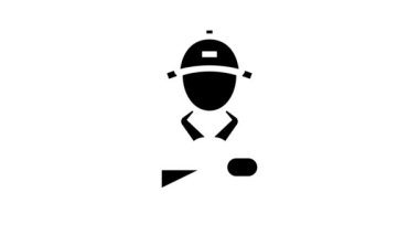 Golf oyuncusu glyph simgesi canlandırması