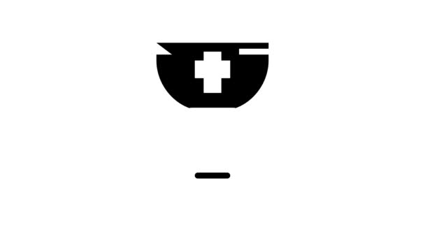 Vino christianity cup glyph icon animazione — Video Stock