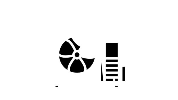Klimaanlage Block Arbeitsprozess Glyphen-Symbol Animation