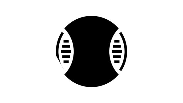 Koolmonoxide detector glyph pictogram animatie — Stockvideo