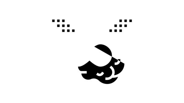 Infinito apprendimento glyph icona animazione — Video Stock