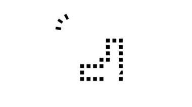 amaç futbol glyph simgesi canlandırması