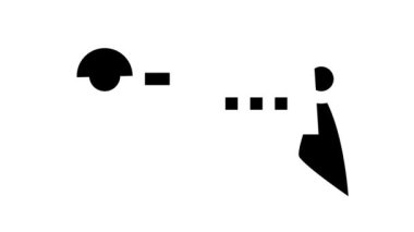 kafa bandı tenisçisi glyph simge animasyonu