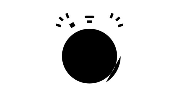 Stoppur speltid räkna glyf ikon animation — Stockvideo