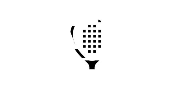 Racchetta da tennis junior icona glyph animazione — Video Stock