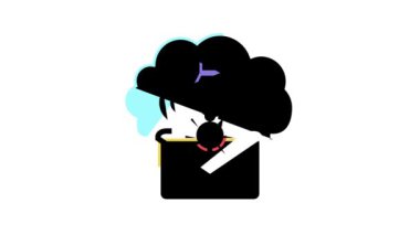 tehdit siber güvenlik renk simgesi canlandırması