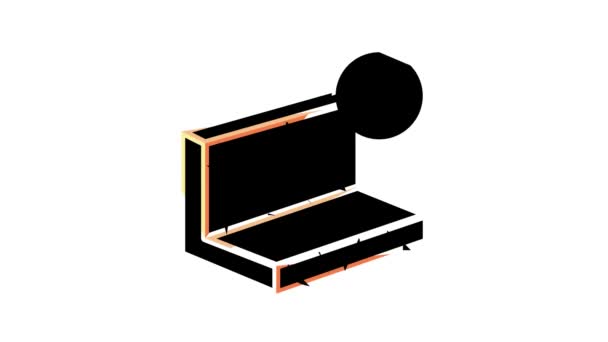 Copper metal profile color icon animation — Stock Video
